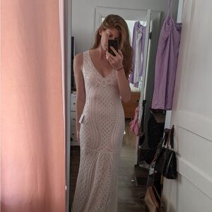 NWT Lulu's Beaded Bridal Gown Wedding Maxi Dress